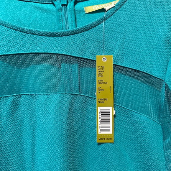 NWT-Gianni Bini Turquoise Dress Size L - Picture 4 of 6